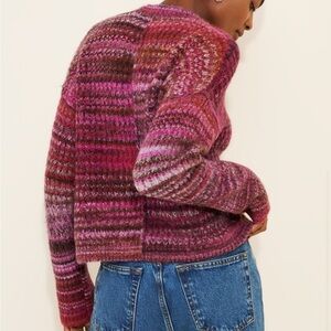 Madewell Pink and Purple Striped Sweater